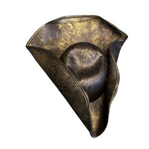 Men's Pirate hat Halloween Costume Gold and Brown